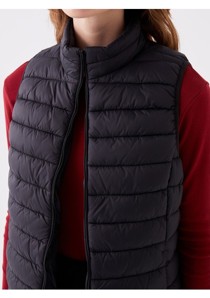 Yeni Sezon Kadın Dik Yaka Düz Şişme Yelek fırsatları