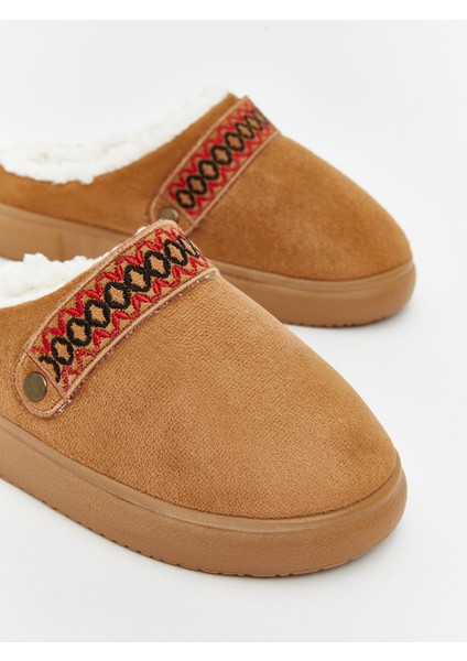 Yeni Sezon Kürk Detaylı Kadın Ev Ayakkabısı modelleri