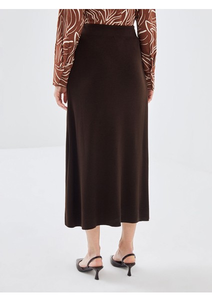 Yeni Sezon Beli Lastikli Dar Fit Kadın Triko Etek fırsatları