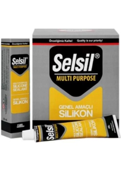 Selsil Genel Amaçlı Tüp Silikon 50 ml Beyaz