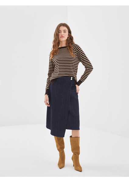 Yeni Sezon Standart Fit Kadın Jean Etek