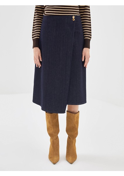 Yeni Sezon Standart Fit Kadın Jean Etek fiyatları