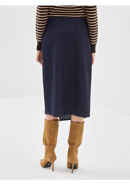 Yeni Sezon Standart Fit Kadın Jean Etek fırsatları