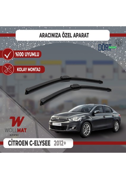 Citroen C Elysee Silecek 2012 Sonrası Silecek Takımı Araca Özel