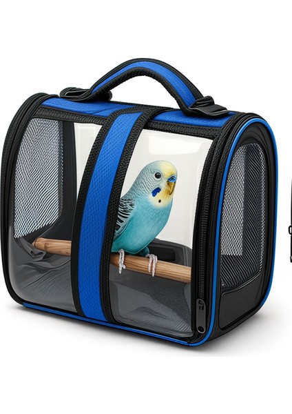 Sultan Papağanı Taşıma Çantası (Tünekli) Kuş Taşıma Çantası (30CMX22CMX21CM)