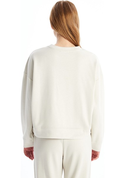 Yeni Sezon Bisiklet Yaka Oversize Kadın Sweatshirt fırsatları