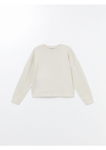 Yeni Sezon Bisiklet Yaka Oversize Kadın Sweatshirt indirimleri