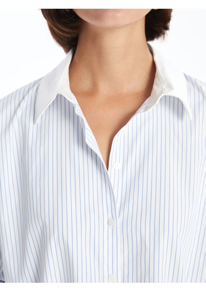 Yeni Sezon Çizgili Oversize Kadın Gömlek modelleri