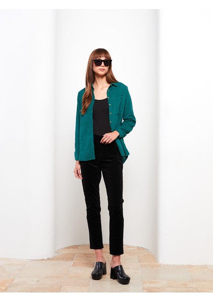 Yeni Sezon Normal Bel Dar Fit Düz Kadife Kadın Pantolon fiyatları