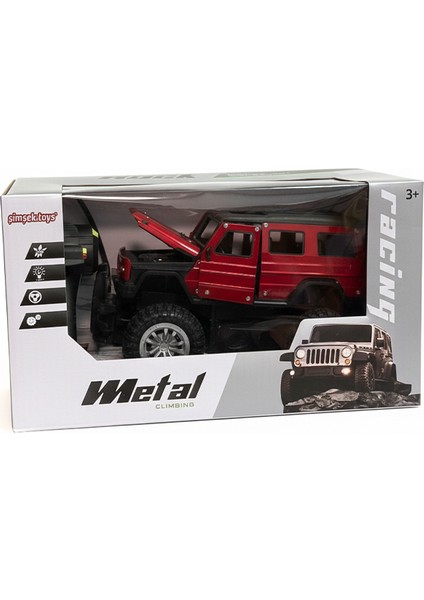 Uzaktan Kumandalı 1:20 Şarjlı Metal Off Road Işıklı Arazi Aracı Kırmızı 682
