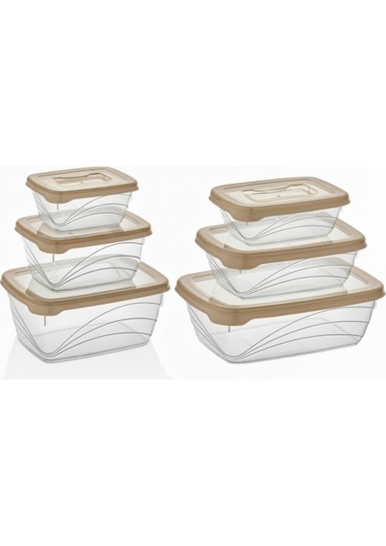 6'lı Saklama Kabı Seti Bpa Içermez Erzak Kutusu Premium Kapak Hava Almaz Kapak - Toplamda 4,9 Litre modelleri