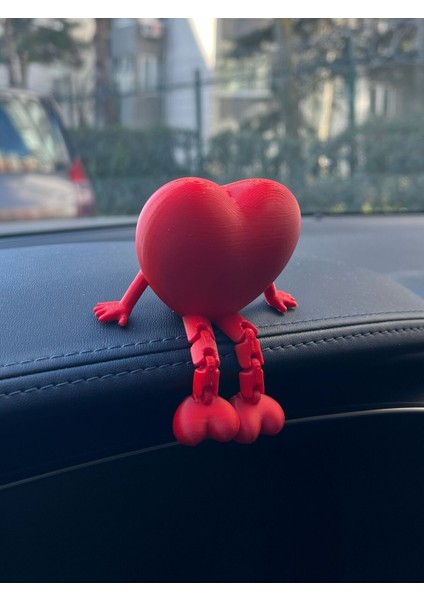 Sevimli Kalp Ayaklı Torpido Süsü Kalp Araba Süsü - Araç Içi Aksesuar Sevimli Kalp - Oto Aksesuarı