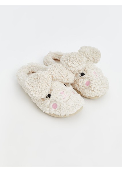 Yeni Sezon 3D Aplikeli Pelüş Kadın Ev Terliği