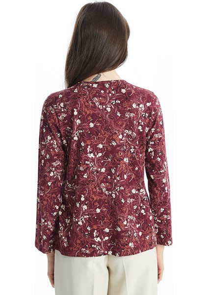 Yeni Sezon Bisiklet Yaka Desenli Kadın Bluz fırsatları