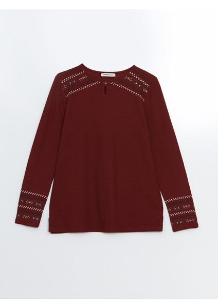 Yeni Sezon Bisiklet Yaka Desenli Kadın Bluz indirimleri