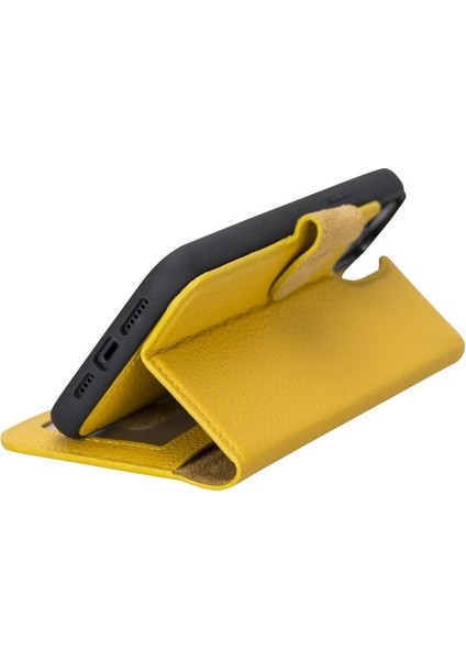 Apple iPhone 14 Plus Uyumlu Deri Cüzdanlı Kılıf Mwwn FL12 Sarı fiyatları