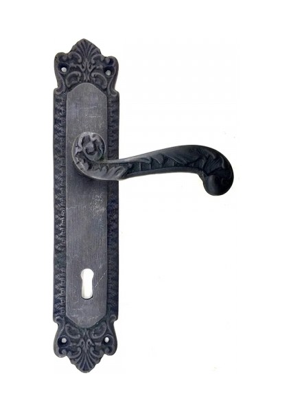 Antika Tarz Dekoratif Pirinç Sultan Oda Kapı Kolu - 270X54MM, Oksit