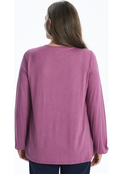 Yeni Sezon Bisiklet Yaka Desenli Kadın Bluz fırsatları