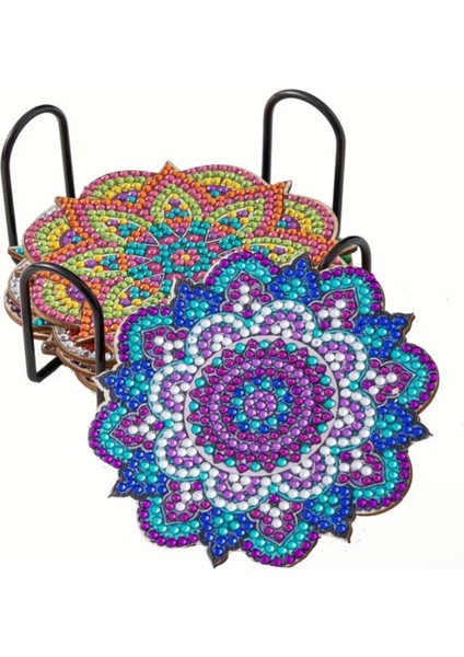 5d 6 Parça Elmas Mozaik Boyama Bardak Altlığı Seti fiyatları