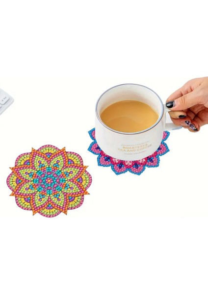 5d 6 Parça Elmas Mozaik Boyama Bardak Altlığı Seti indirimleri