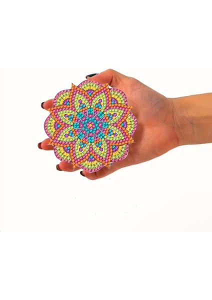 5d 6 Parça Elmas Mozaik Boyama Bardak Altlığı Seti