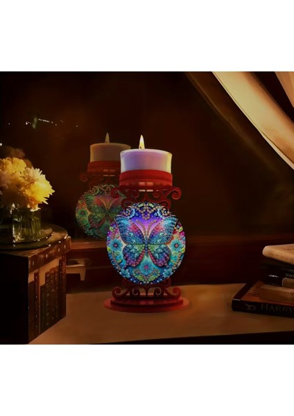 5 D Elmas Boyama Kendin Yap Şamdan Altlığı Seti fiyatları