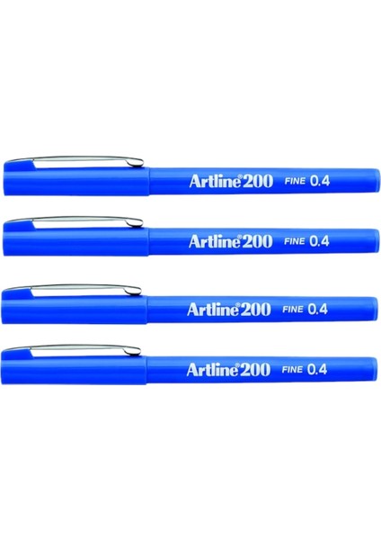 200N Fine Writing Pen Blue ( 4 Adet )