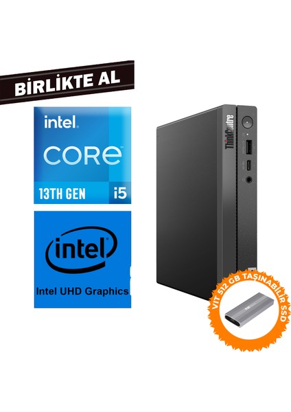 Thinkcentre Neo 50Q G4 I5-13420H 32GB 512GB SSD Fdos Mini Pc + Vıt 512 GB SSD 12LMS4XCTX 026