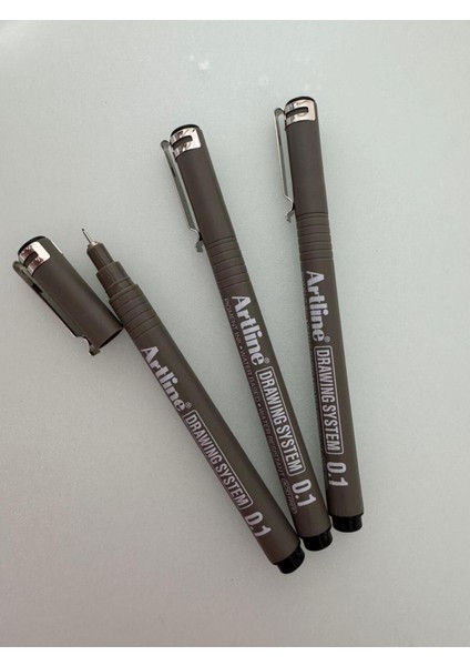 Çizim Kalemi 0.1 mm Siyah (3 Adet)