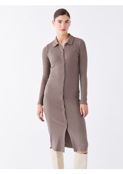 Yeni Sezon Düz Uzun Kollu Kadın Gömlek Elbise fiyatları