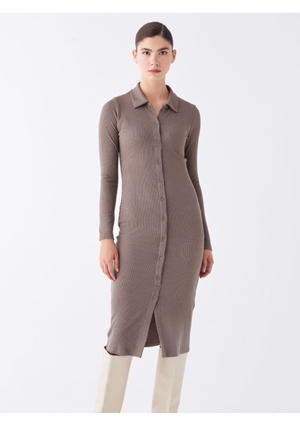 Yeni Sezon Düz Uzun Kollu Kadın Gömlek Elbise modelleri