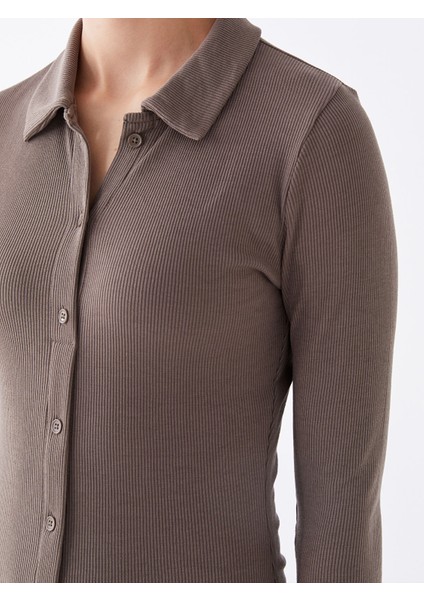 Yeni Sezon Düz Uzun Kollu Kadın Gömlek Elbise fırsatları