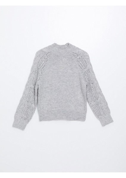 Yeni Sezon Yarım Balıkçı Yaka Ajurlu Kadın Triko Kazak indirimleri