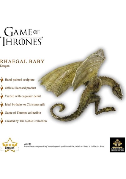 Noble Collection Game Of Thrones Rhaegal Ejderha Heykeli modelleri