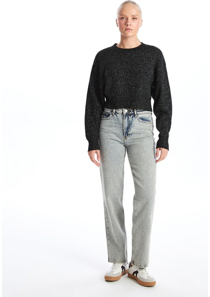 Yeni Sezon Bisiklet Yaka Parlak Görünümlü Kadın Triko Kazak fiyatları