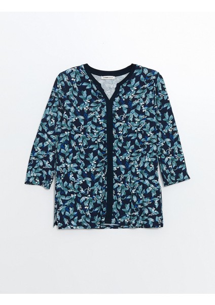 Yeni Sezon Kaçık Yaka Çiçekli Kadın Bluz indirimleri