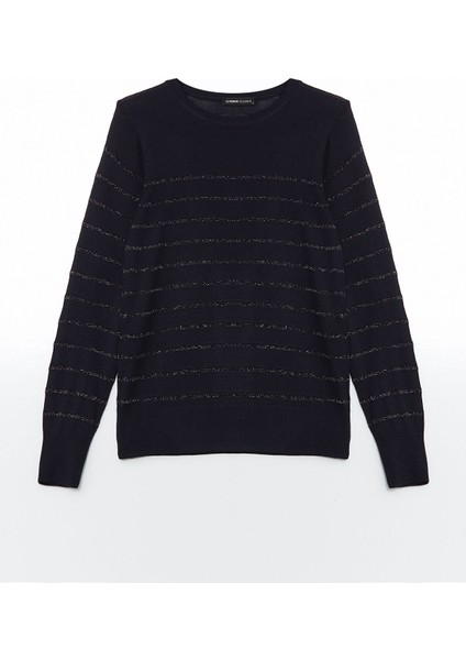 Yeni Sezon Bisiklet Yaka Çizgili Kadın Triko Kazak indirimleri