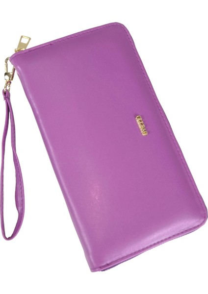 1018 Cilt Büyük Boy Cüzdan / Clutch Çanta Mor fiyatları