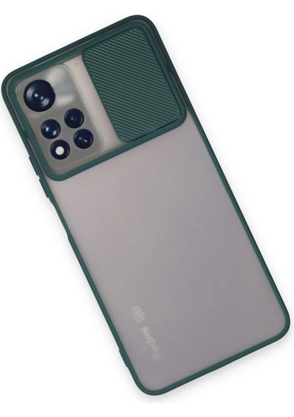 Redmi Note 11T Kılıf Palm Buzlu Kamera Sürgülü Silikon - Yeşil modelleri