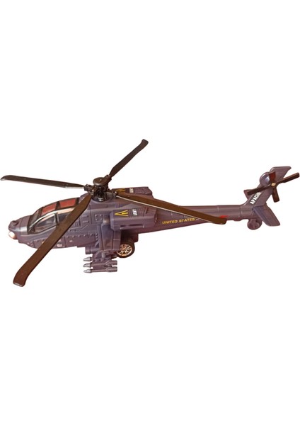 Metal Işıklı ve Sesli Dev Savaş Helikopteri (26 Cm) - Gerçekçi Uçuş Deneyimi! modelleri