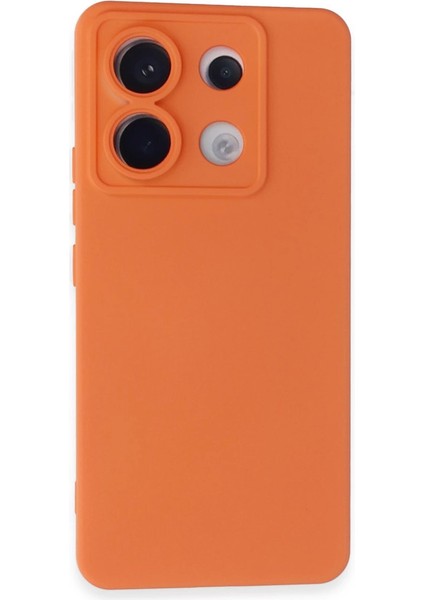 Newface Redmi Note 13 5g Kılıf Nano Içi Kadife Silikon - Turuncu