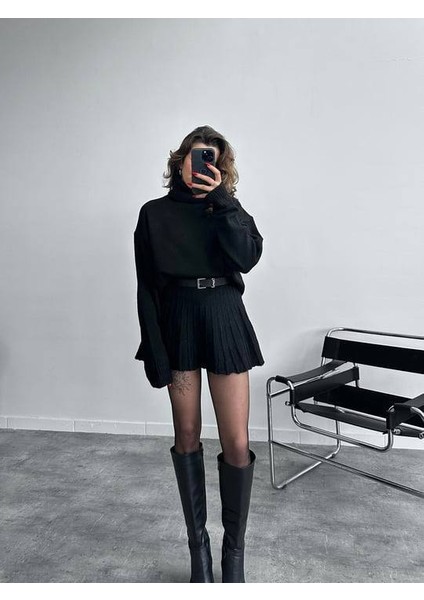 Iyah Pileli Mini Etek Balıkçı Kazak Alt Üst Premium Triko Takım fiyatları