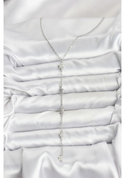 316L Çelik Zincir Gümüş Renkli Yıldız Model Kadın Y Kolye fiyatları