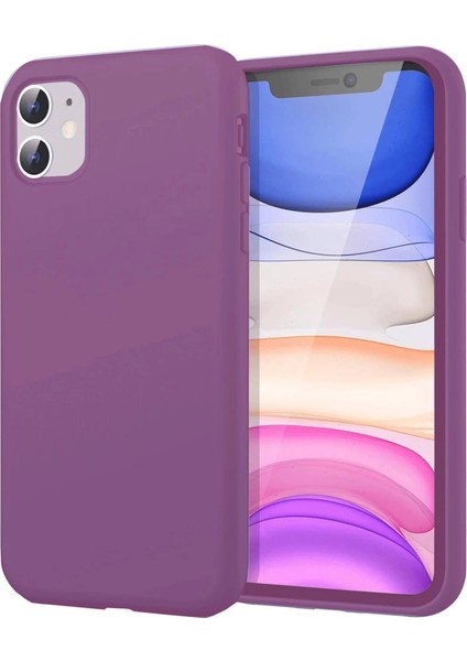 Iphone 11 Kılıf First Silikon - Mürdüm