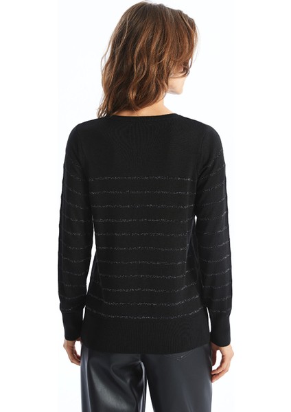 Yeni Sezon Bisiklet Yaka Çizgili Kadın Triko Kazak fırsatları