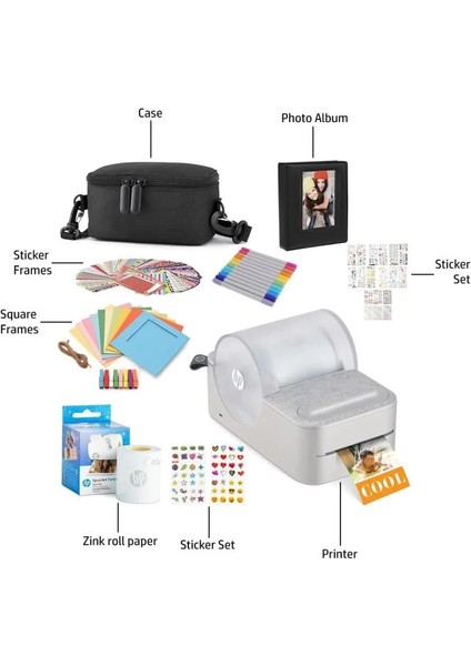 Sprocket Panorama Instant Taşınabilir Etiket ve Fotoğraf Yazıcısı Hediye Paketi indirimleri