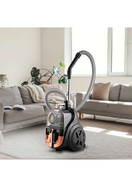 Spektron S Torbasız Elektrikli Süpürge - Siyah-Bakır