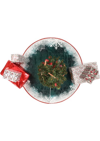 Yılbaşı Ağacı Altı Örtüsü | Yılbaşı Desenli Çam Ağacı Ayak Örtüsü Kaymaz Dot Tabanlı Halı | MIM0359 fırsatları