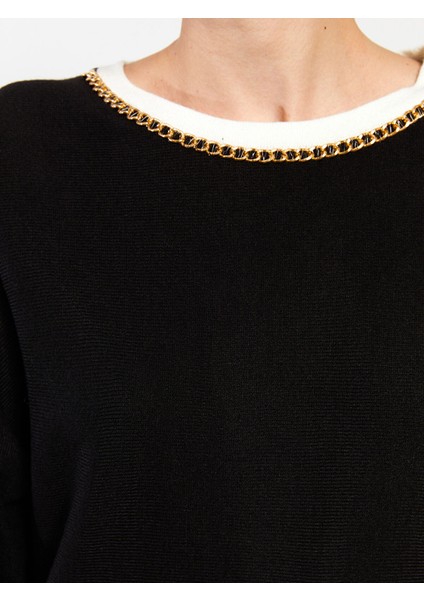 Yeni Sezon Bisiklet Yaka Düz Uzun Kollu Kadın Triko Kazak modelleri