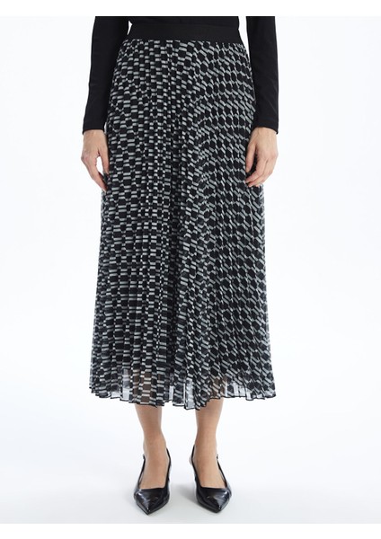 Yeni Sezon Beli Lastikli Desenli Kadın Etek fiyatları